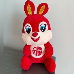 Red Rabbit Stuffed Animal Toy 9” Inches Lunar New Year